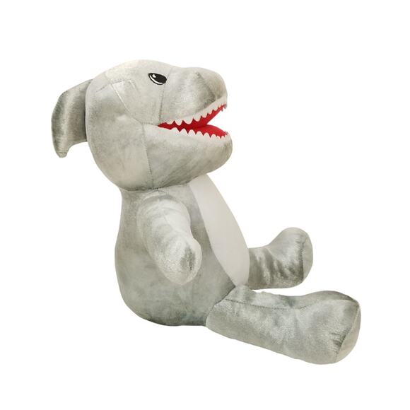 Build A Bear BAB Toothy Shark Plush 2023 Gray Stuffed Animal Great White Toy - Picture 4 of 13